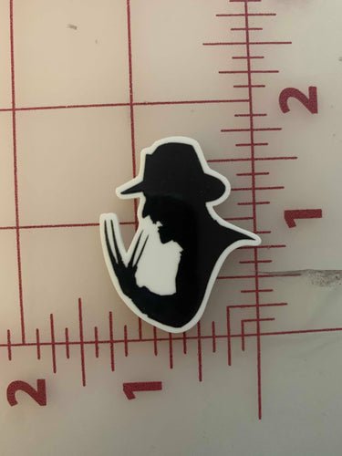 Nightmare on Elm Freddy Silhouette Street Horror Flat Back Printed Resin