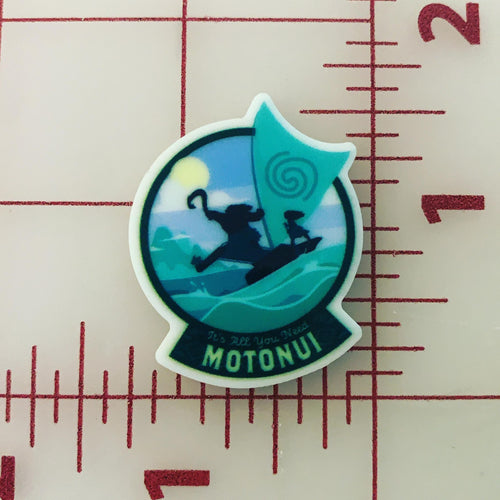 Destination Motunui Moana flat  back Printed Resin