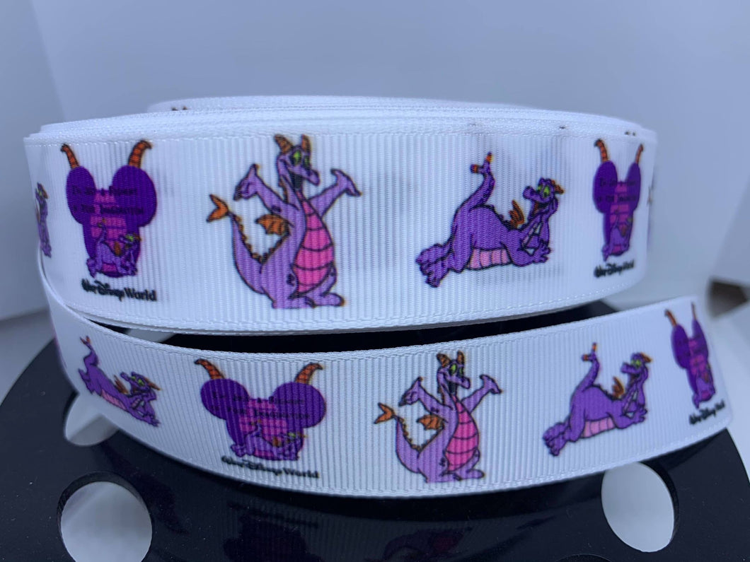 Restock 1 yard 1 inch Epcot Figmen Grosgrain Ribbon