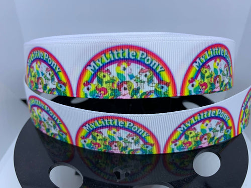 1 yard 1 inch 80's kid Vintage Retro Cartoon My Little Pony Grosgrain Ribbon