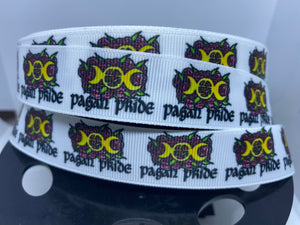 1 yard 7/8" Pagan Pride Grosgrain Ribbon