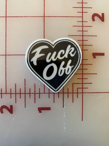 Fuck Off Flat back Printed Resin