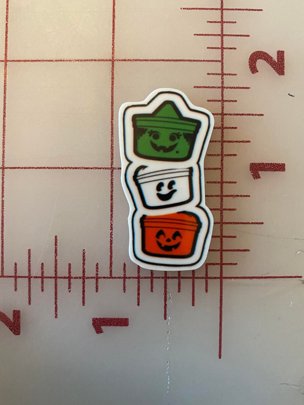 NEW McDonalds Halloween Buckets Flatback Printed Resin