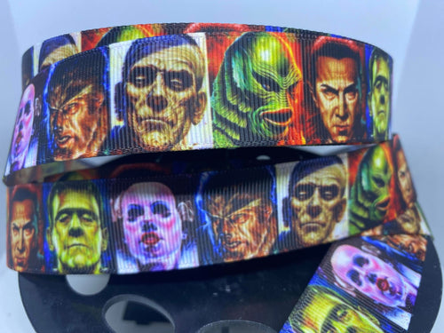 1 Yard 1 inch Universal Monsters (Dark Universe) Grosgrain Ribbon