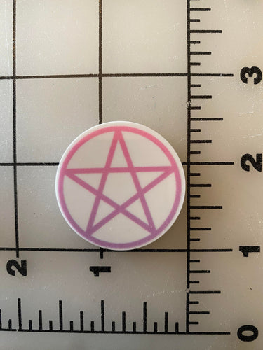 Ombre' Color Pentacle/ Pentagram Flat back Printed Resin