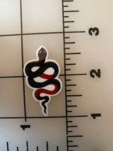 Green and Black or Pink and Black Snake Flat back Printed Resin