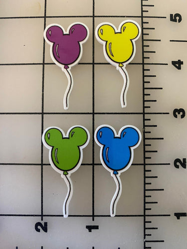 Mickey Balloon Flat back Printed Resin