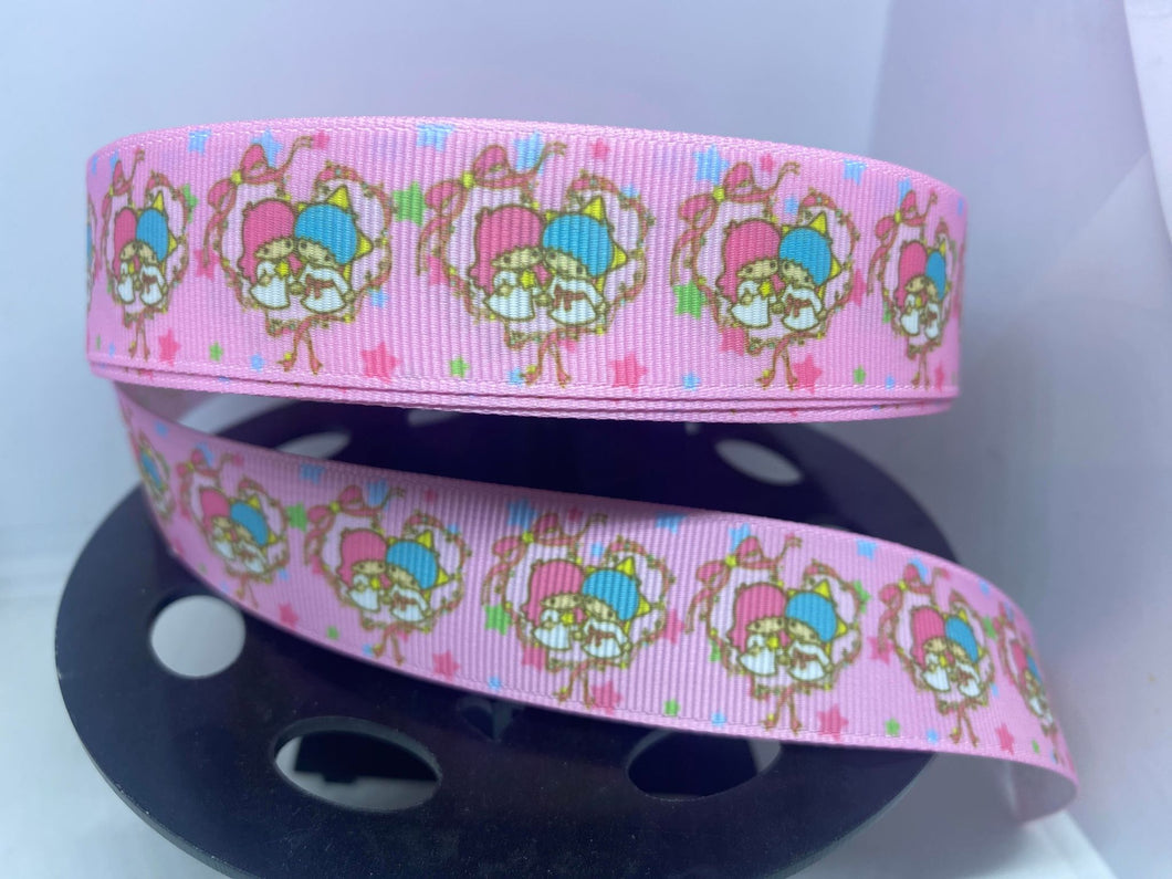 1 yard 1 inch Little Twin Stars Grosgrain Ribbon