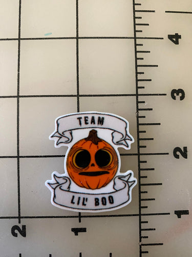 Universal Studios Team Lil' Boo Pumpkin Halloween Flat back Printed Resin