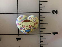 Sanrio Friends 3-D Flat back Printed Resin Hearts