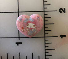Sanrio Friends 3-D Flat back Printed Resin Hearts