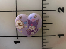 Sanrio Friends 3-D Flat back Printed Resin Hearts