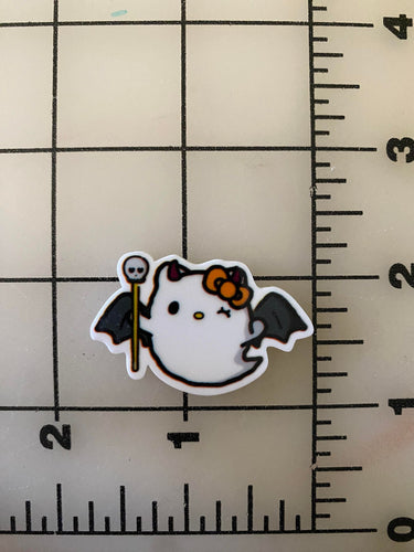 Hello Kitty Halloween Ghost Flat back Printed Resin