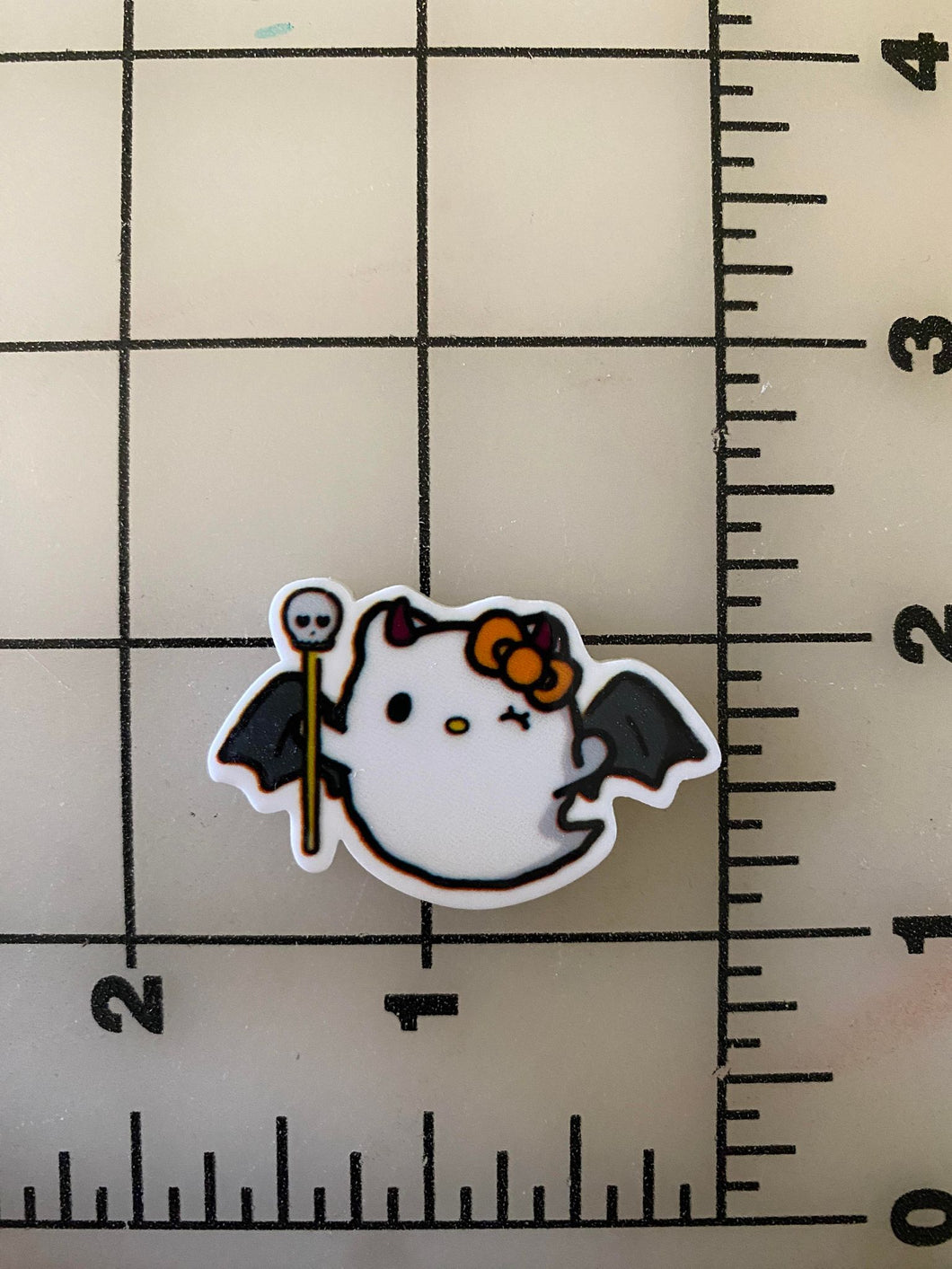 Hello Kitty Halloween Ghost Flat back Printed Resin