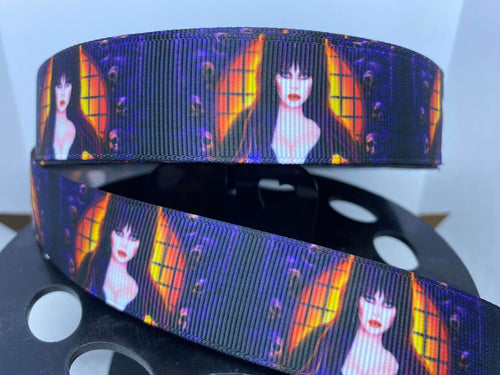 1 yard 1 inch Elvira Mistress of the Dark Grosgrain Ribbon