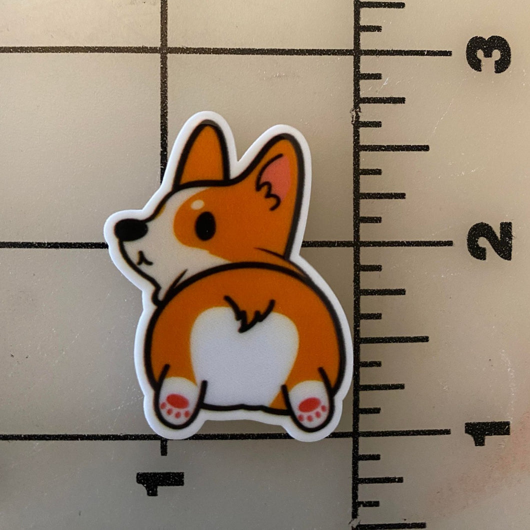 Corgi butt Flat back Printed Resin