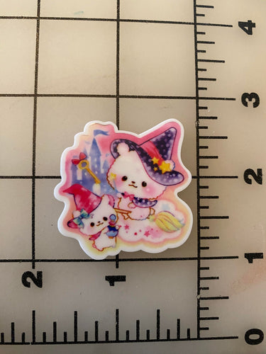 Cute Halloween Kawaii Bear Flat back Printed Resin