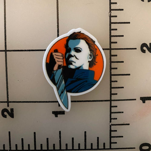 Halloween Movies Michael Myers Flat Back Printed Resin