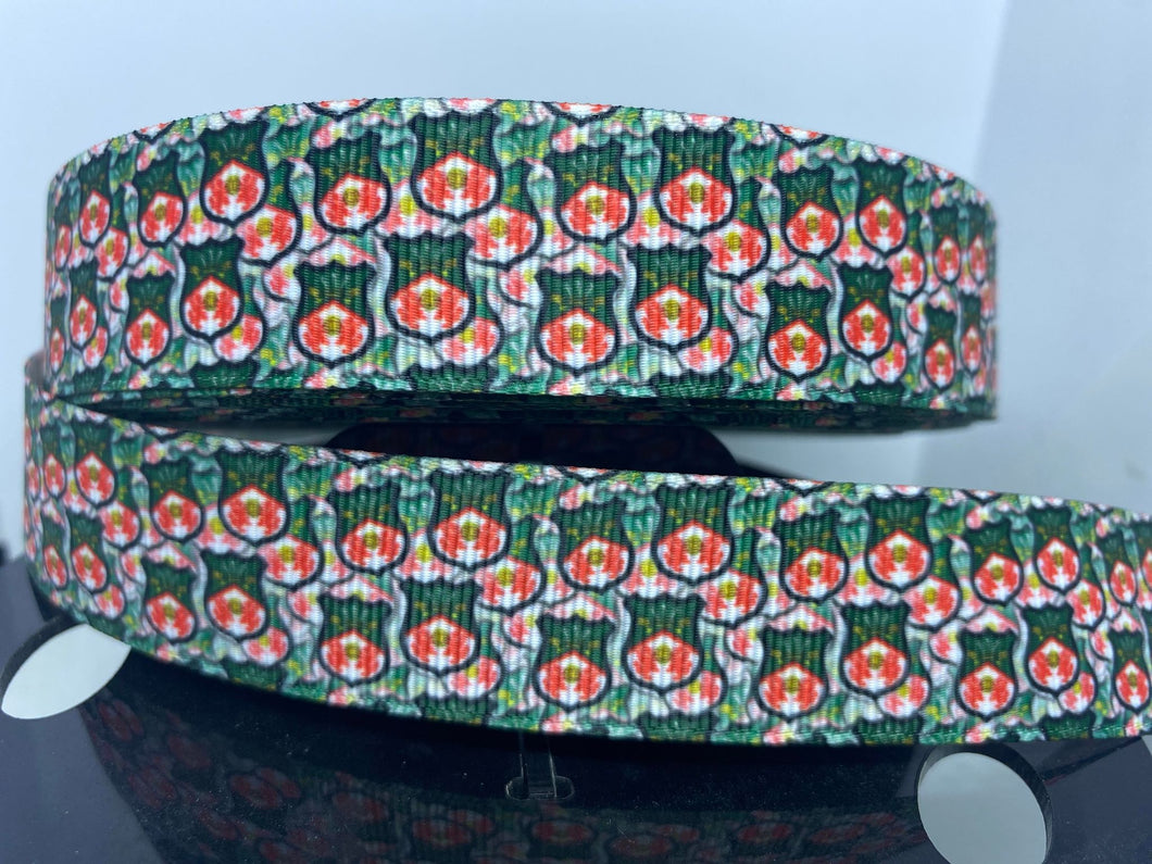 1 yard 1 inch Wrexham AFC Soccer Team Custom Print Grosgrain Ribbon