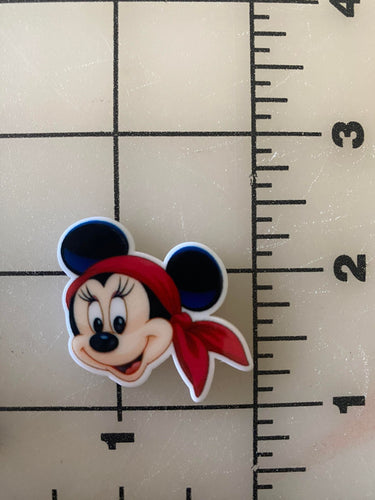 Pirate Minnie Flat back Printed Resin