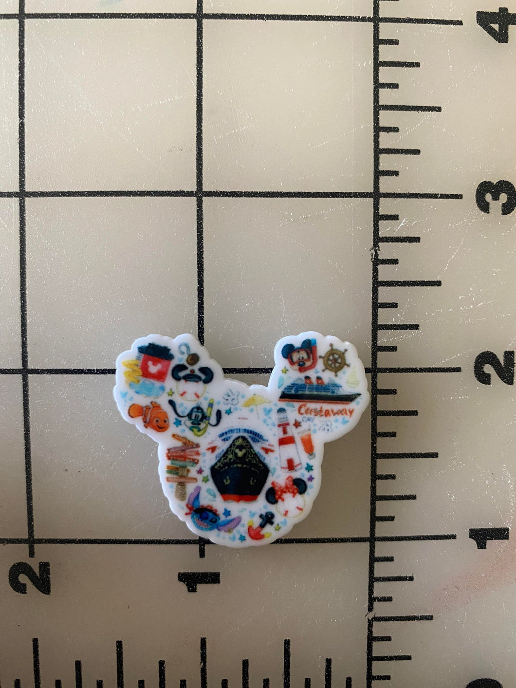 Disney Cruise Line Collage Mickey head Flat back Printed Resin