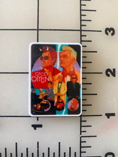TV Show Good Omens Flat back Printed Resin