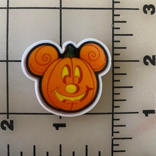 New Halloween Mickey Pumpkin Flat back Printed Resin