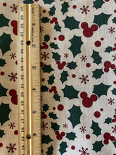 Quick Christmas Pre-Order Mickey Holly 100% Cotton Fabric