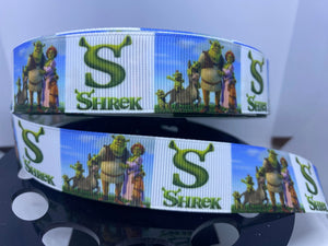 1 yard 1 Inch "SHREK" Custom Print Grosgrain Ribbon