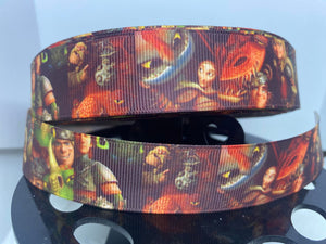 1 yard 1 Inch "How to train your Dragon" Grosgrain Ribbon