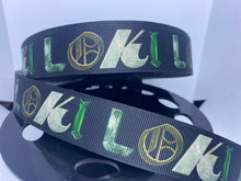 1 yard 1 Inch Loki TV Logo Show Marvel Superhero Grosgrain Ribbon
