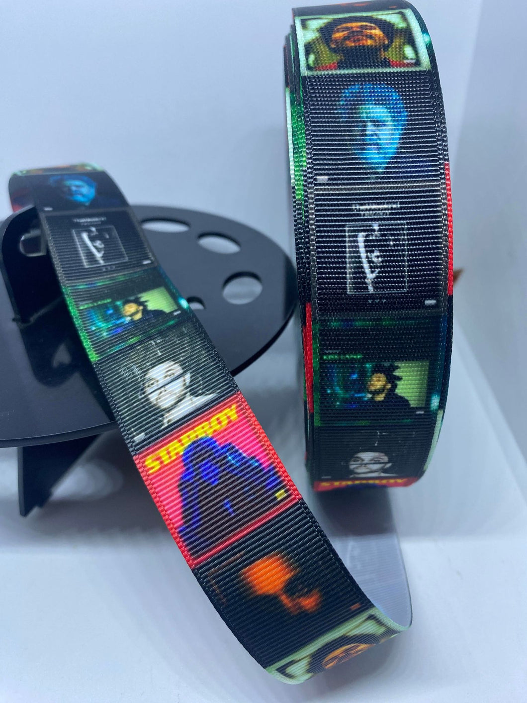 EXCLUSIVE 1 yard 1 inch Singer The Weeknd Vertical Print Grosgrain Ribbon