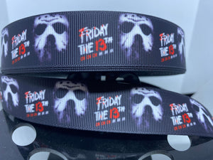 1 yard 1 inch "Friday the 13th" Jason Movies Grosgrain Ribbon