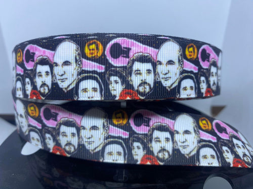 1 Yard 1 Inch Star Trek The Next Generation Inspired Grosgrain Ribbon