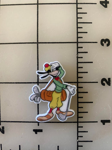 Goofy Golfing Flat back Printed Resin