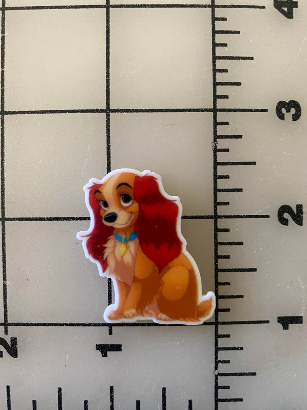Lady and Tramp Lady Flat back Printed Resin