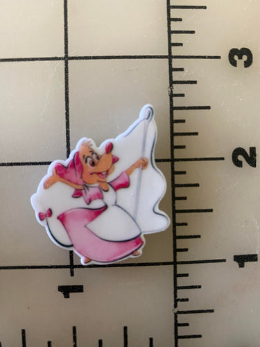 Disney Cinderella Sewing Mouse Flat back Printed Resin