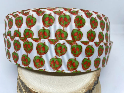 1 yard 1 inch Poison Apple Grosgrain Ribbon