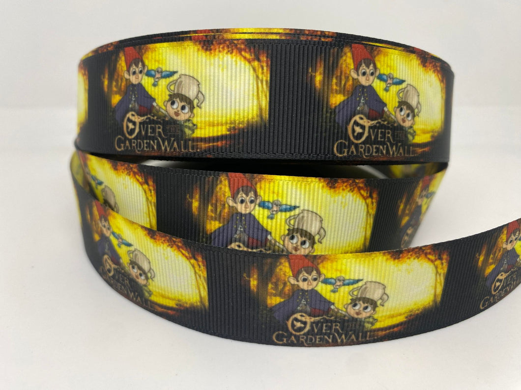 1 yard 1 inch wide Over the Garden Wall Cartoon Grosgrain Ribbon