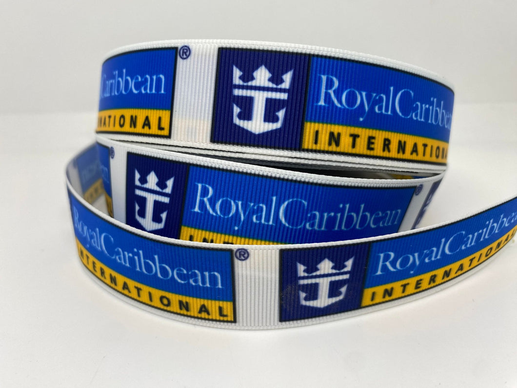 1 yard 1 inch Royal Caribbean Custom Print Grosgrain Ribbon