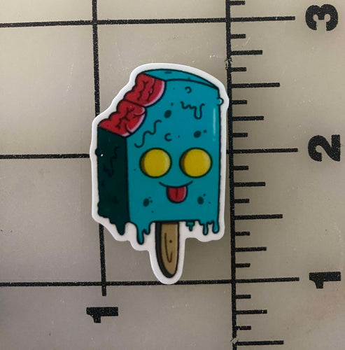 Halloween Ice Cream (Zombie) Flat back Printed Resin