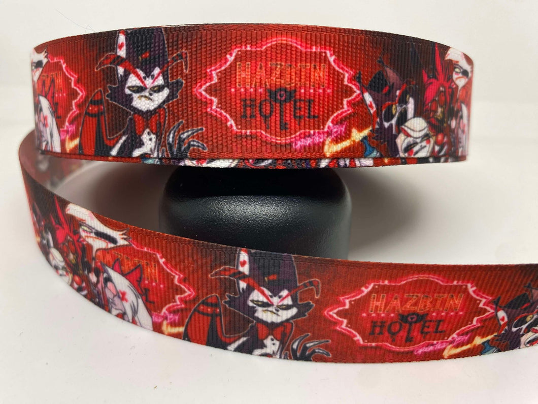 1 yard 1 inch Hazbin Hotel Cartoon Grosgrain Ribbon (Title)