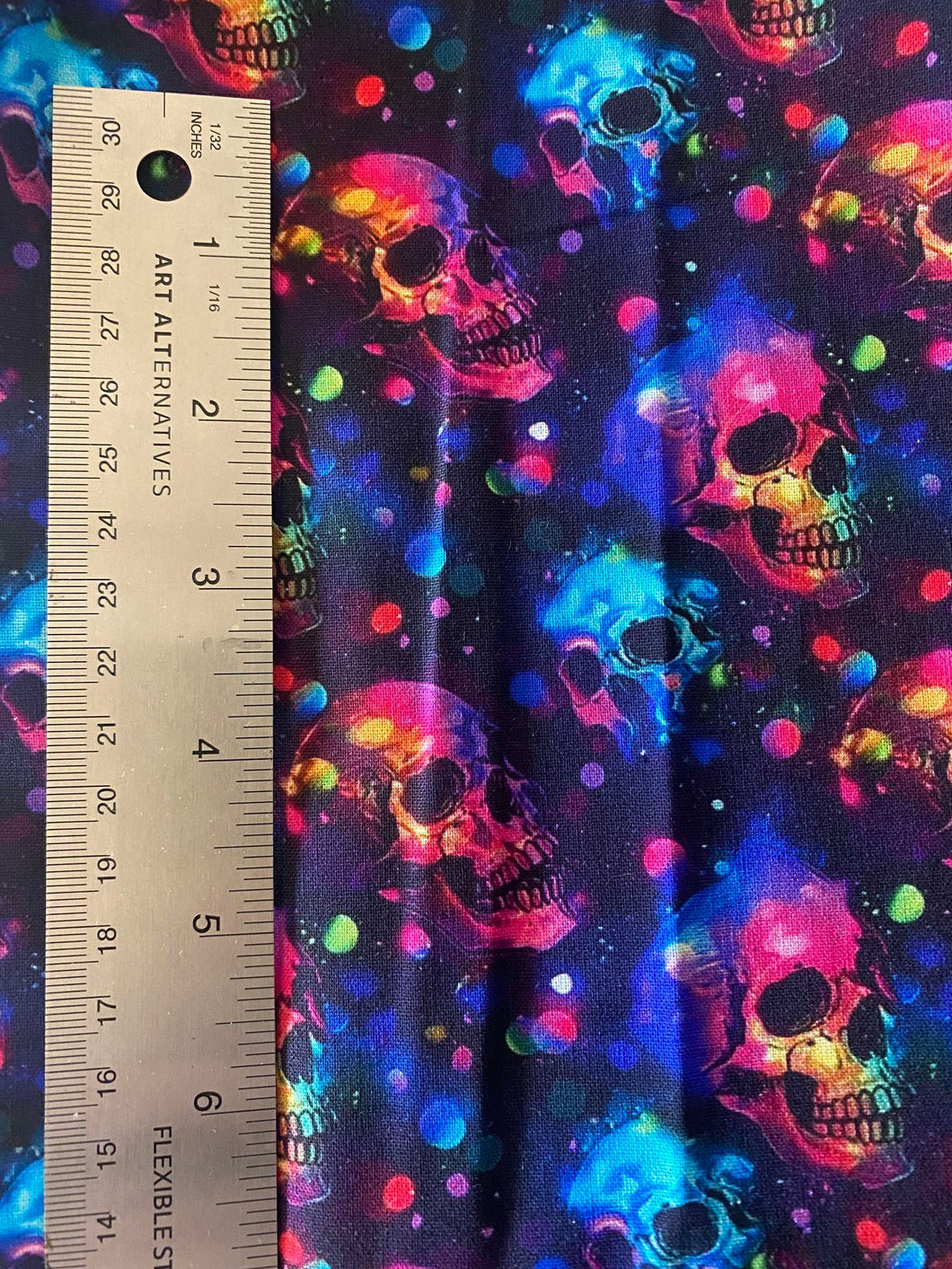 100% Cotton Pretty Skull Custom Fabric