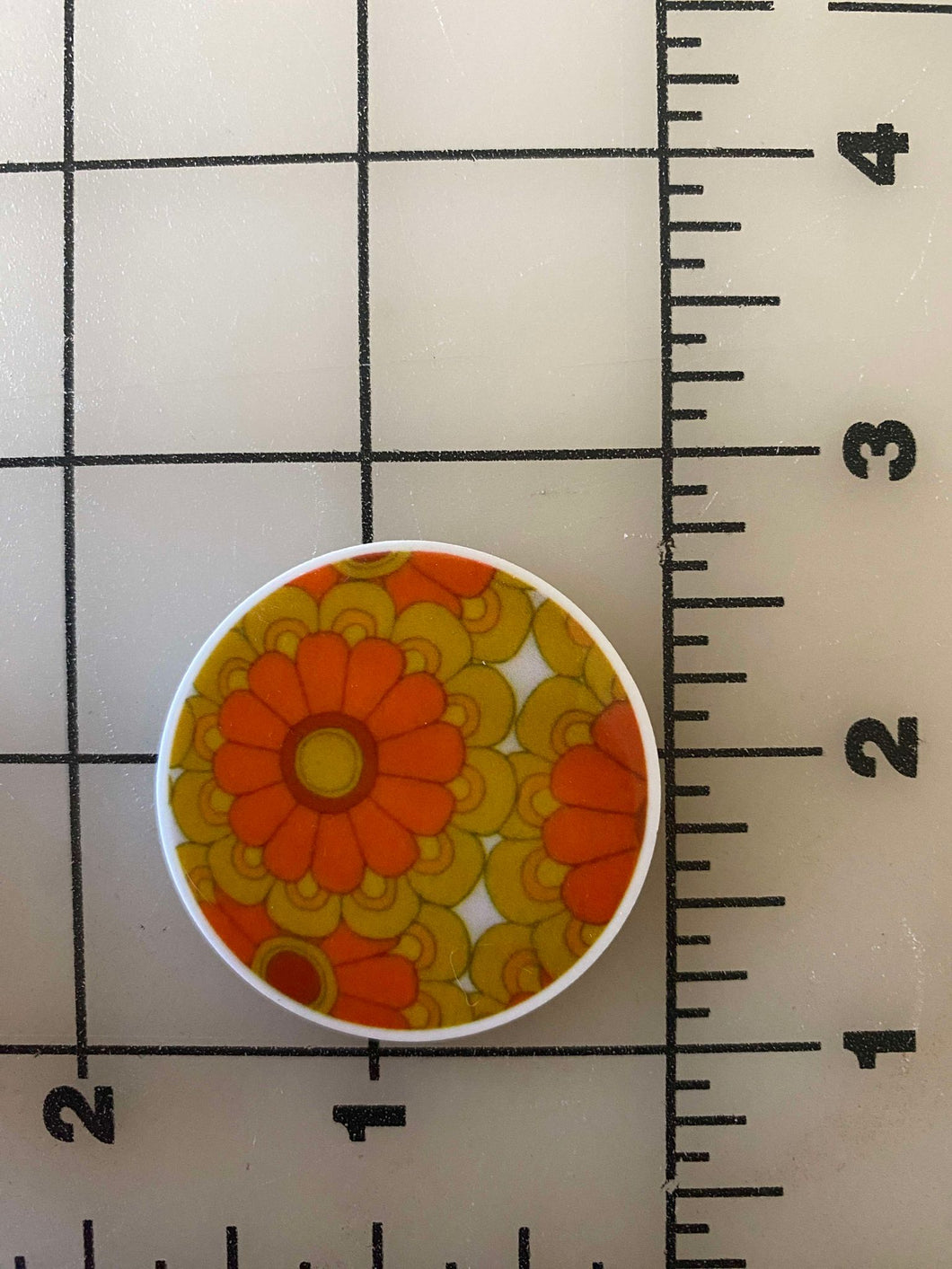 Vintage Prints Circle Flat back Printed Resin (Perfect for Earrings)