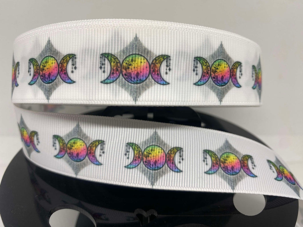 1 yard 1 inch Triple Moon Grosgrain Ribbon
