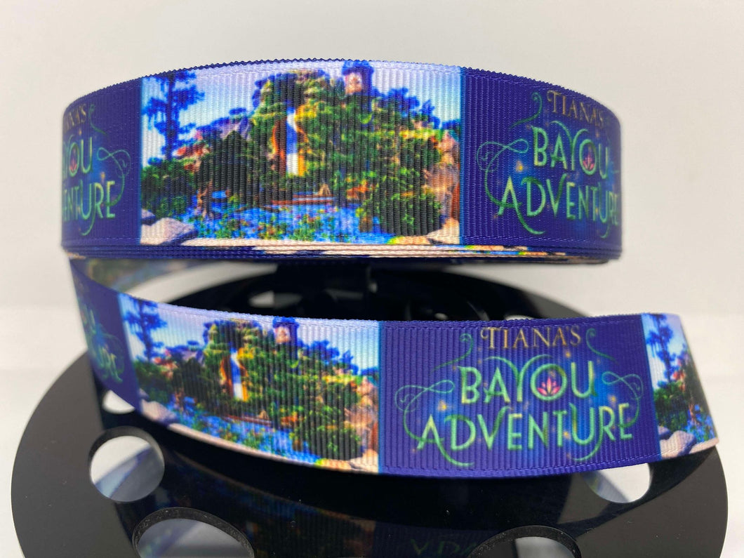 1 Yard 1 Inch Tiana's Bayou Adventure Grosgrain Ribbon