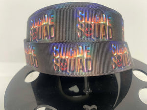 CLEARANCE 1 yard 7/8" DC Comics Suicide Squad Grosgrain Ribbon
