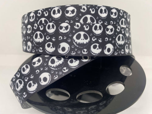 1 yard 1 inch Jack Skellington Nightmare Before Christmas Grosgrain Ribbon