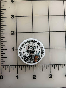NEW "All of my flabbers are gasted" flatback Printed Resin