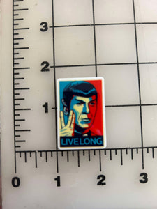 NEW "Livelong" Spock Star Trek flatback Printed Resin